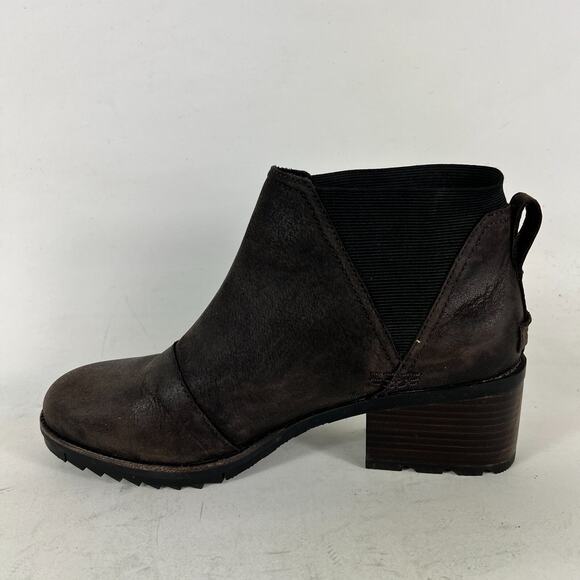 Sorel Cate Chelsea Boots Women's 9.5 Brown Leather Waterproof Ankle NL3712-205 - Picture 6 of 10